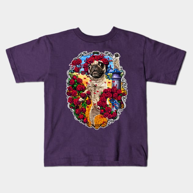 Grateful pug Kids T-Shirt by darklordpug